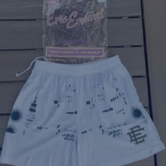 Eric Emanuel White and Black Athletic Shorts